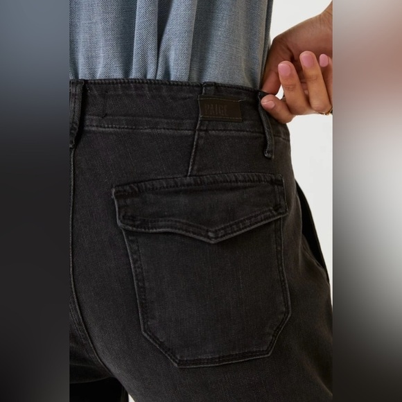 Paige Mayslie Jogger Pants Faded Mist Washed Black 32 - Picture 2 of 14